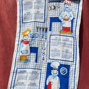 31-(VC) Vintage. Collectors. Cloth Calendar. 1984. Rare